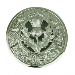 Scottish Thistle Fly Plaid Brooch