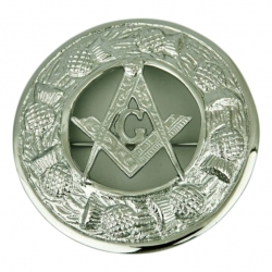 Mens Masonic Fly Plaid Brooch